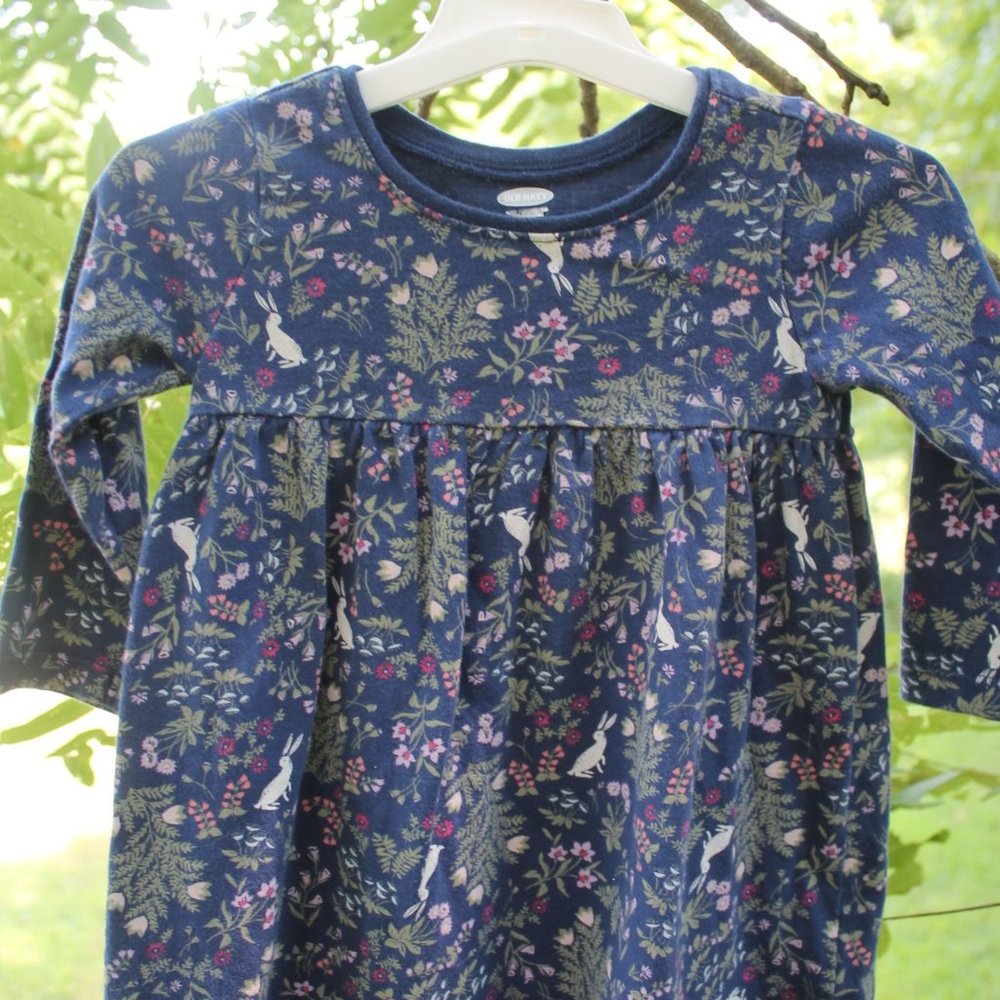 Old Navy 100% Cotton Dress Blue Gingham - size 12/18 mos